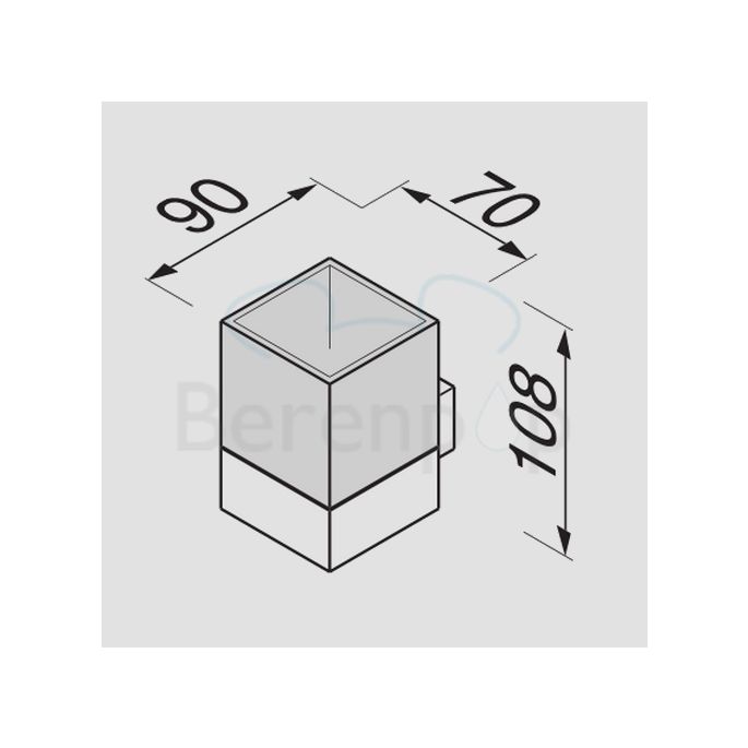 Geesa Modern Art 350202 glass holder wall chrome