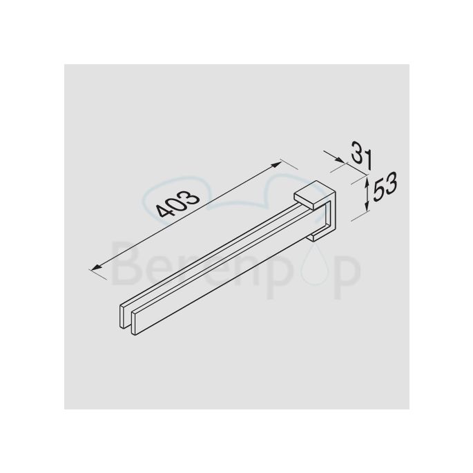 Geesa Modern Art 350502 2-lids towel holder 403mm chrome