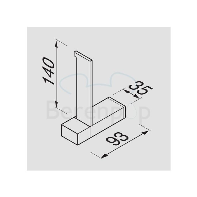 Geesa Moderne Kunst 351202 Reservepapierhalter chrom