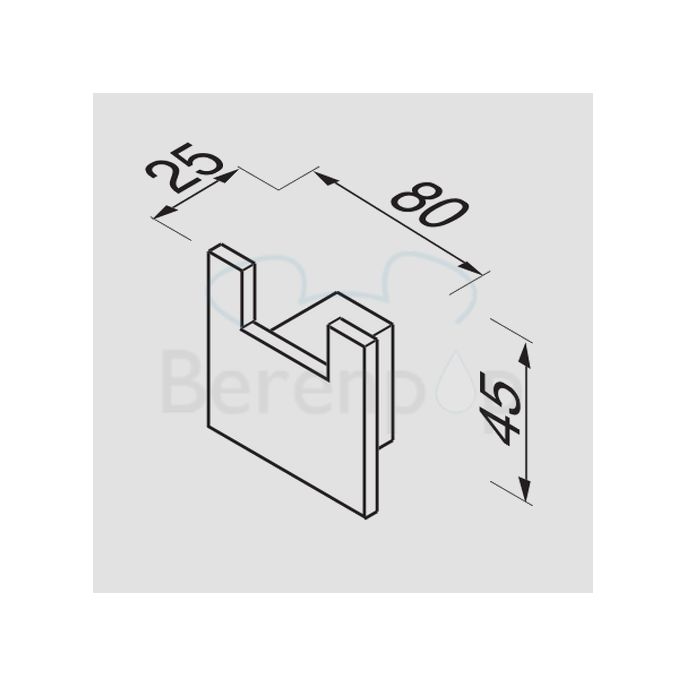 Geesa Modern Art 351502 double hook chrome