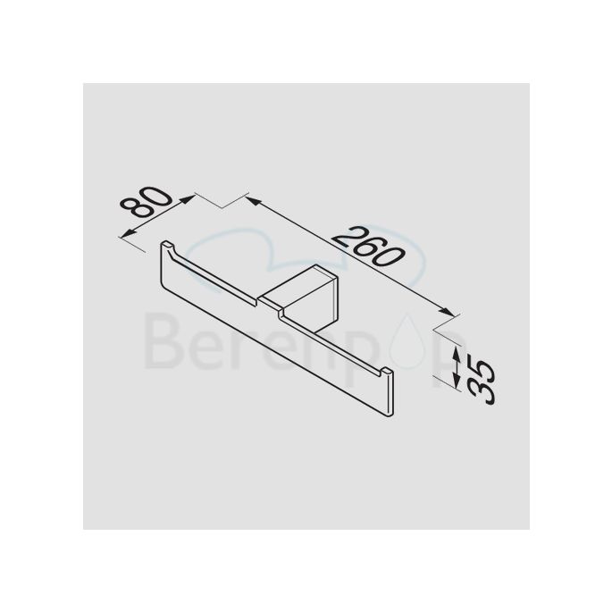Geesa Modern Art 351802 doppelt Toilettenpapierhalter chrom
