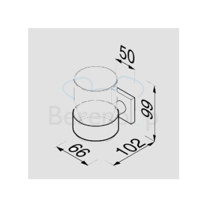 Geesa Nelio 680202 glass holder chrome