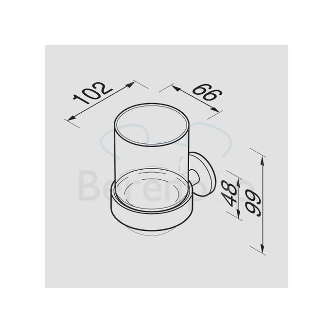 Geesa Nemox 650202 glashouder chroom