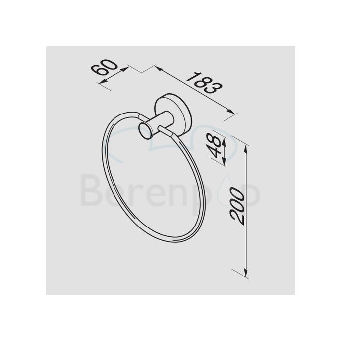 Geesa Nemox 650402 towel ring chrome