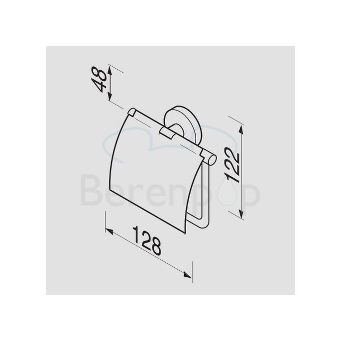 Geesa Nemox 650802 toiletrolhouder met klep chroom
