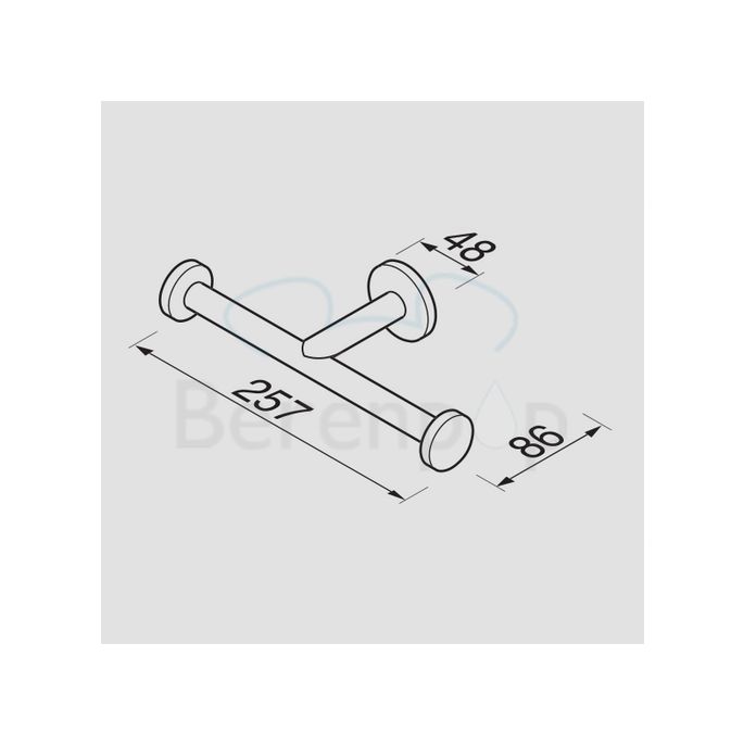 Geesa Nemox 651802 dubbele toiletrolhouder chroom