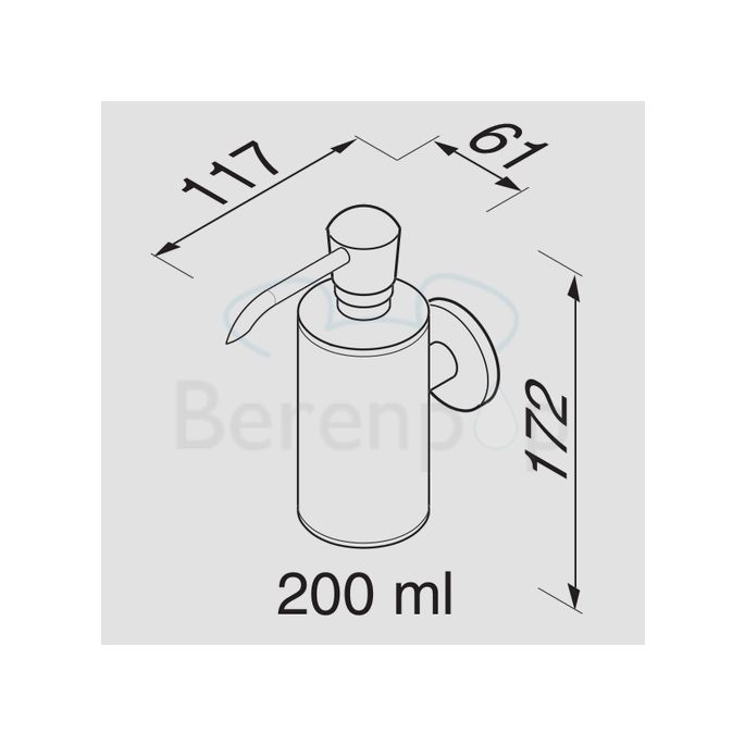 Geesa Nemox 652702 Seifenspender 200ml Wand Chrom