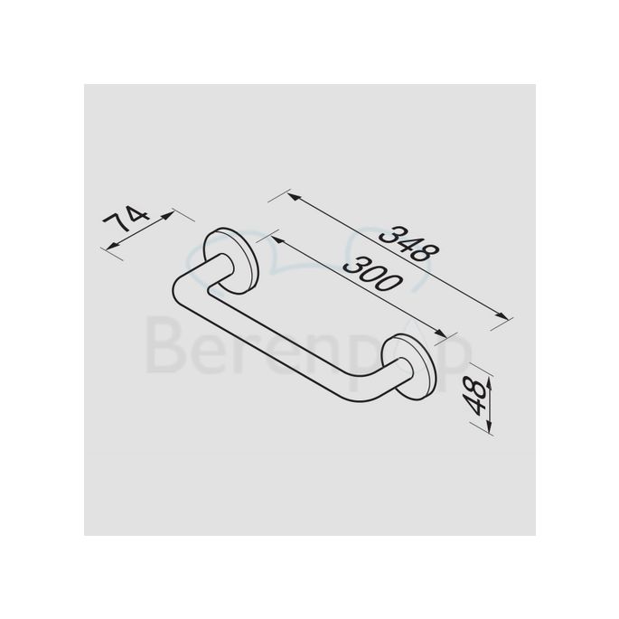 Geesa Nemox 657402 Wannengriff 30cm chrom