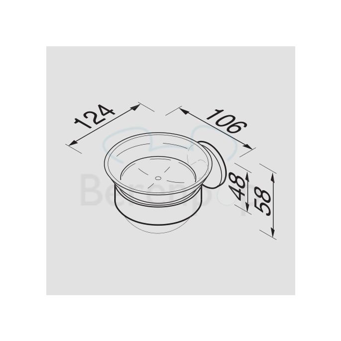 Geesa Nemox Stainless Steel 650305 soap holder brushed stainless steel