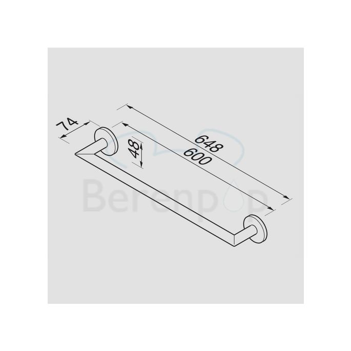 Geesa Nemox Stainless Steel 65070560 wandhanddoekhouder 60cm RVS geborsteld