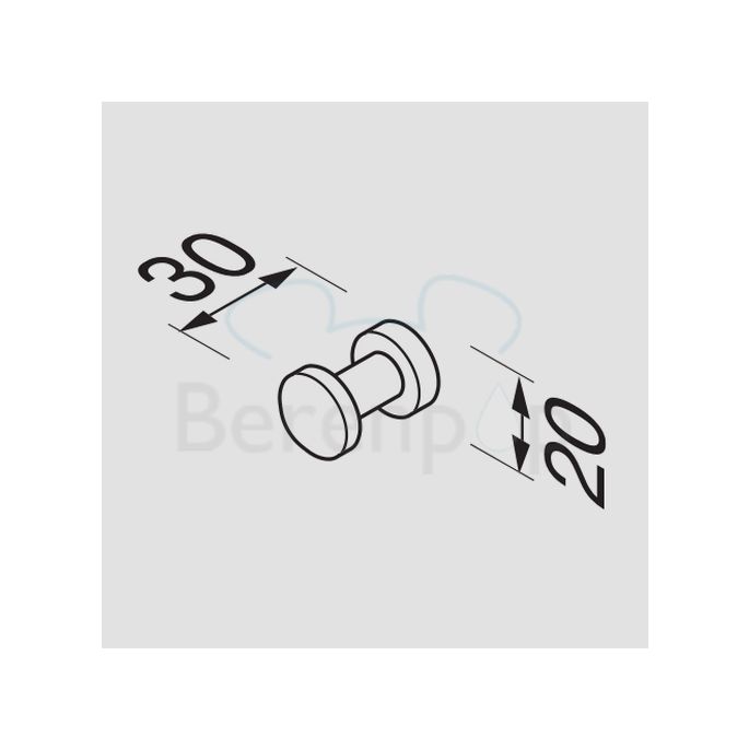 Geesa Nemox Stainless Steel 651305 hook stainless steel brushed