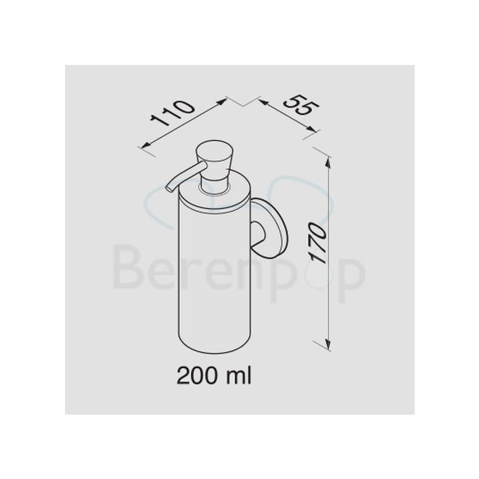 Geesa Nemox Stainless Steel 652705 Seifenspender 200ml Wand Edelstahl gebürstet