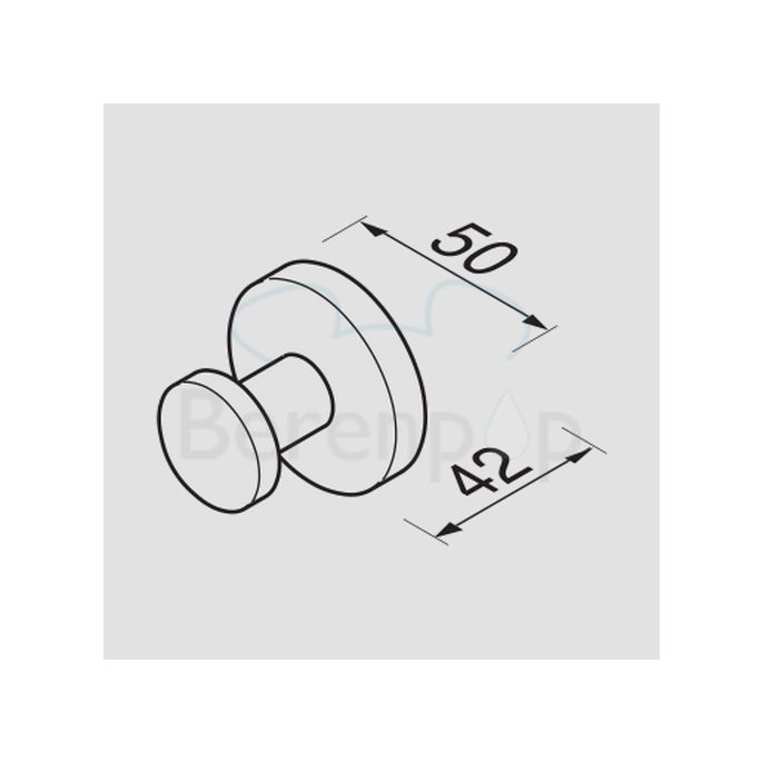 Geesa Nemox Stainless Steel 654505 hook stainless steel brushed