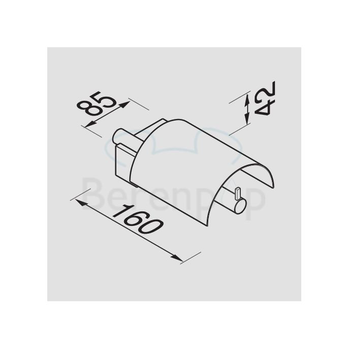 Geesa Nexx 750802 toilet roll holder with flap chrome