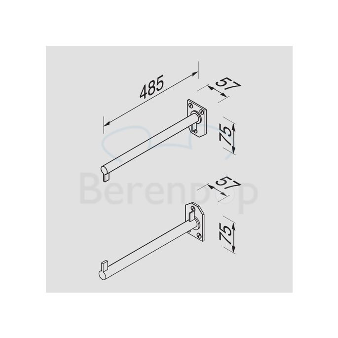 Geesa Public Area 5674 dish holders (2 pieces) chrome