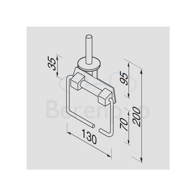 Geesa Standard 5146A toiletrolhouder zonder deksel en reserverolhouder chroom
