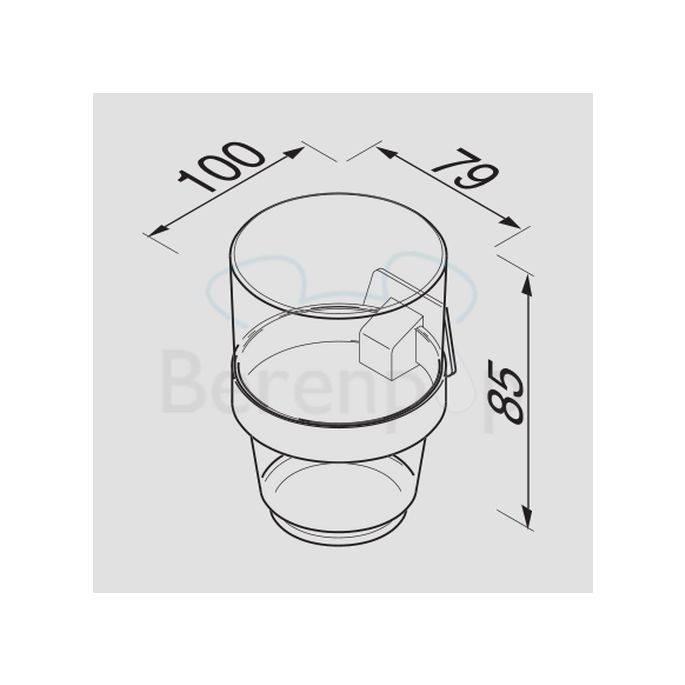 Geesa Standard 7138HG glass holder chrome