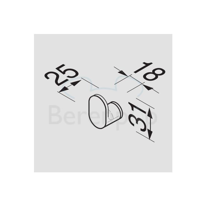 Geesa Tone 736002 mini hook chrome