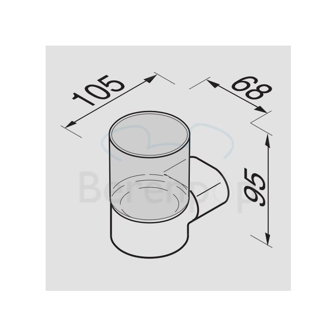 Geesa Wynk 450202 Zahnputzbecherhalter chrom