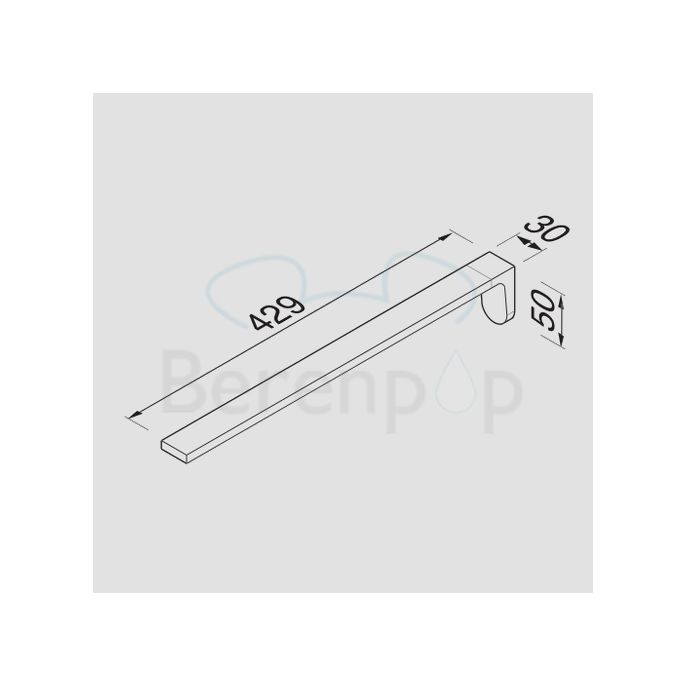 Geesa Wynk 450502 1-lids towel holder 429mm chrome