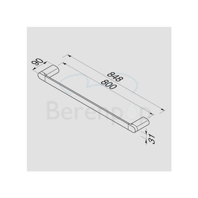 Geesa Wynk 45070280 wall towel holder 80cm chrome