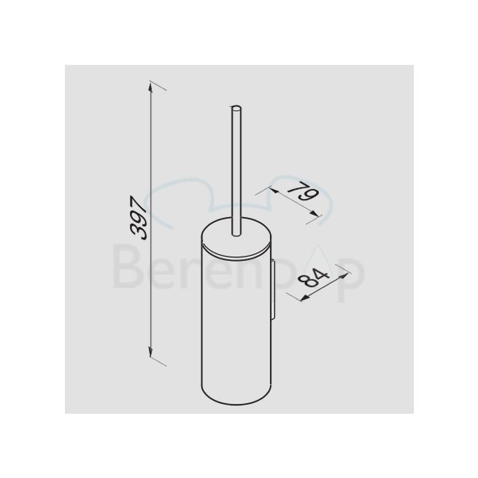 Geesa Wynk 451102 toilet brush holder wall chrome