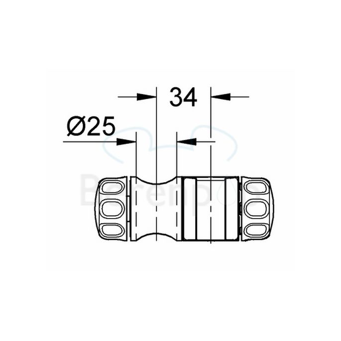 Grohe Tempesta - Solo - Relexa 07659000 slide piece for slide bar chrome
