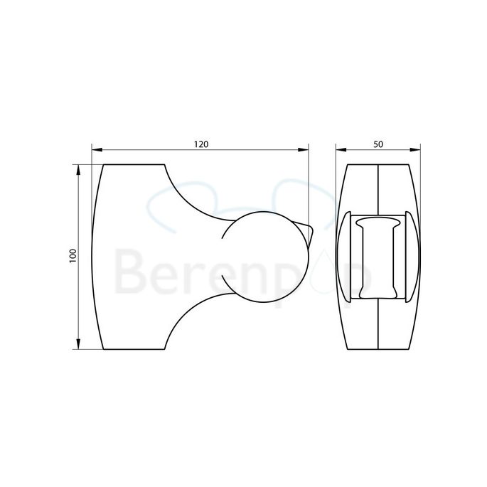 Handicare (Linido) LI2630200611 shower head holder plastic anthracite