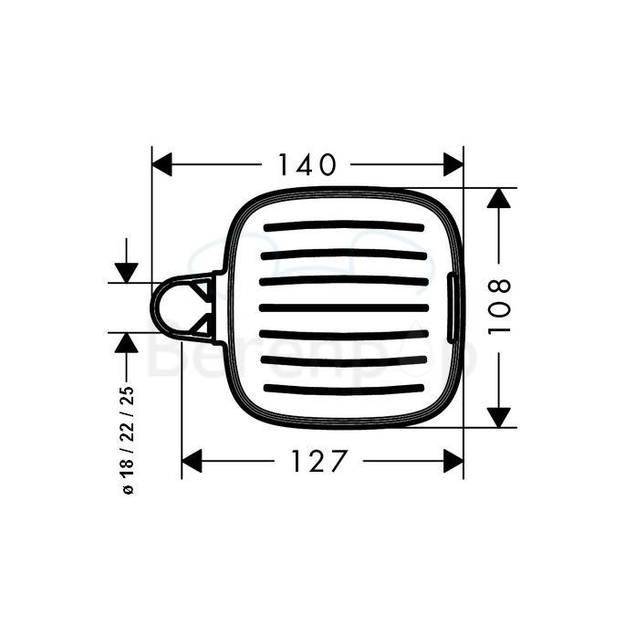 Hansgrohe Casetta Select E 26519000 Seifenschale für Brausestang chrom