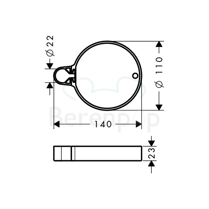 Hansgrohe Casetta'C 28678000 zeepschaal voor glijstang chroom