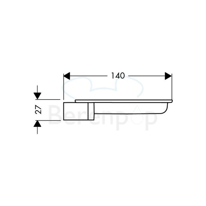 Hansgrohe Casetta'S 28684000 Seifenschale für Brausestang transparent