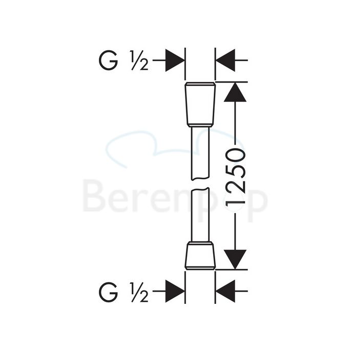 Hansgrohe Isiflex'B 28272000 Brauseschläuche 125cm chrom