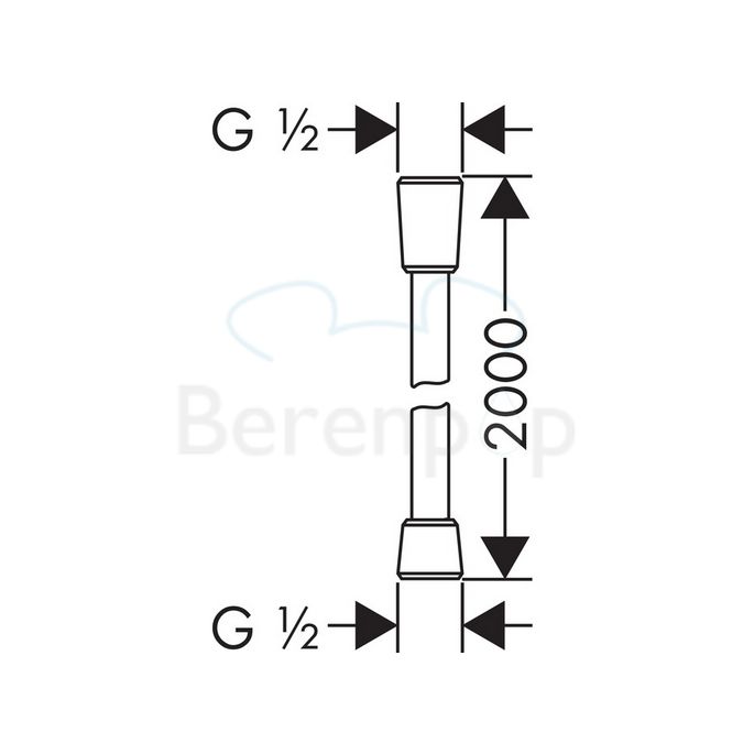 Hansgrohe Brauseschläuche Isiflex'B 28274000 200cm chrom