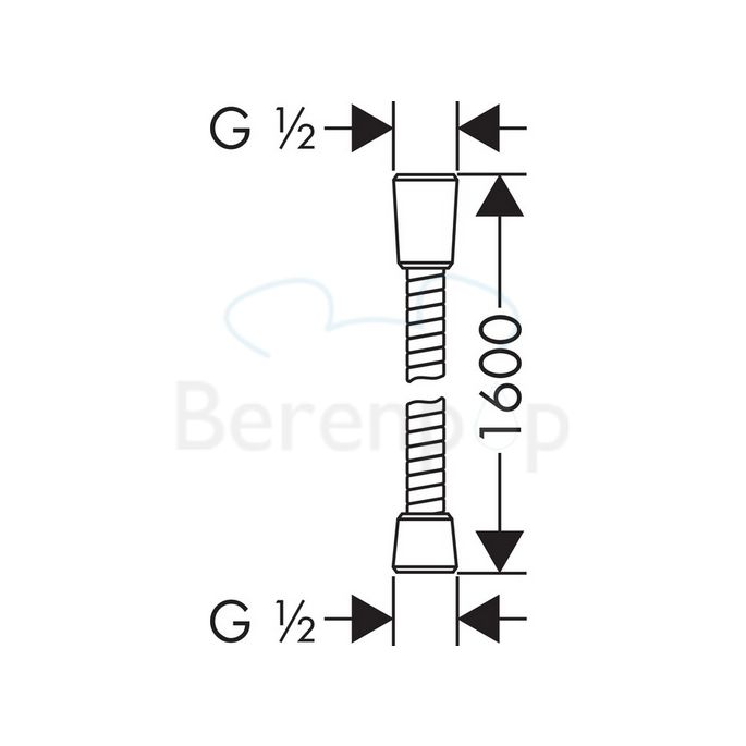 Hansgrohe Sensoflex 28136000 Metall Brauseschläuche 160cm chrom