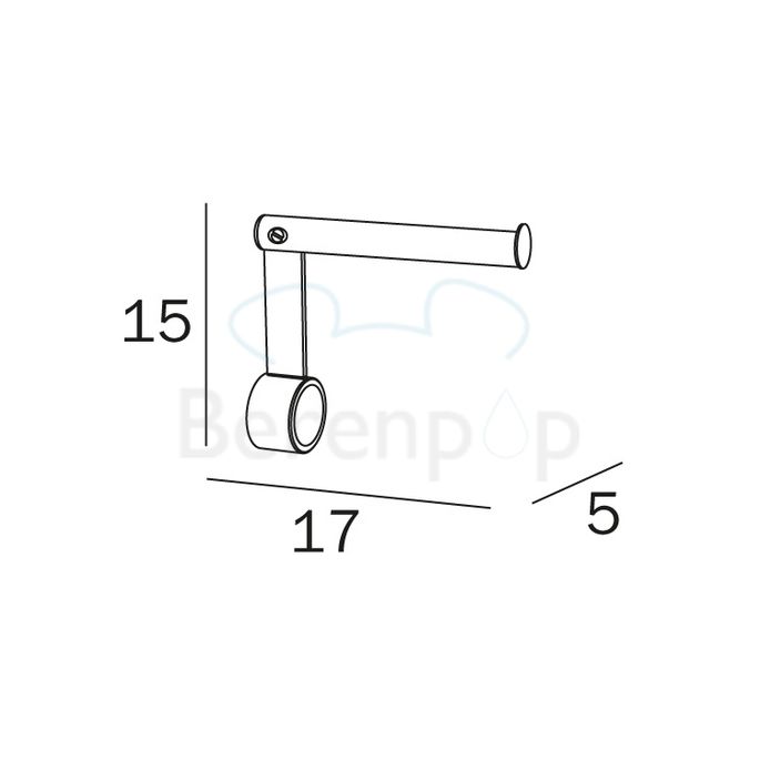 Inda Confort AH925XCR toiletrolhouder chroom (voor veiligheidssteun art. AH997A - AH997C)
