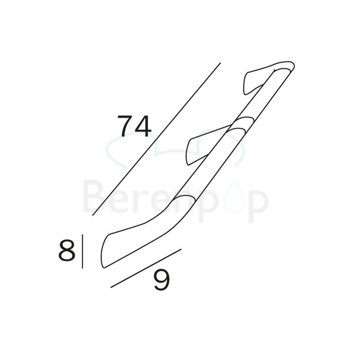 Inda Confort AH995CCR safety support 74cm chrome