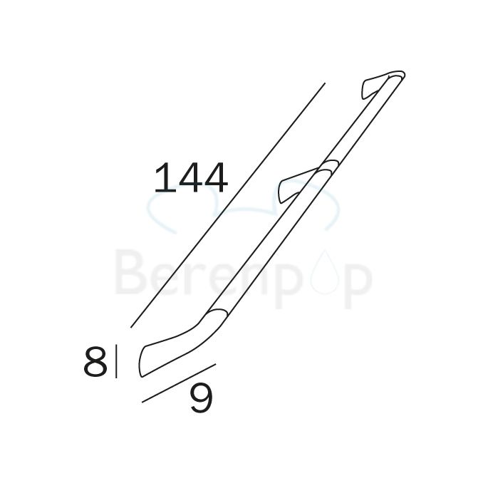 Inda Confort AH995FCR Sicherheitsstütze 144cm chrom