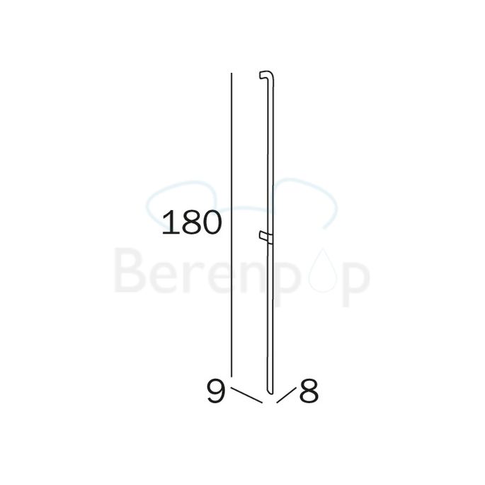 Inda Confort AH996ACR Sicherheitsstütze vertikal rechts Chrom