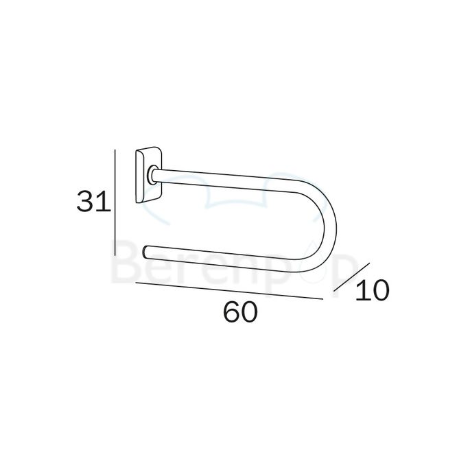 Inda Confort AH997ACR safety support 60cm chrome