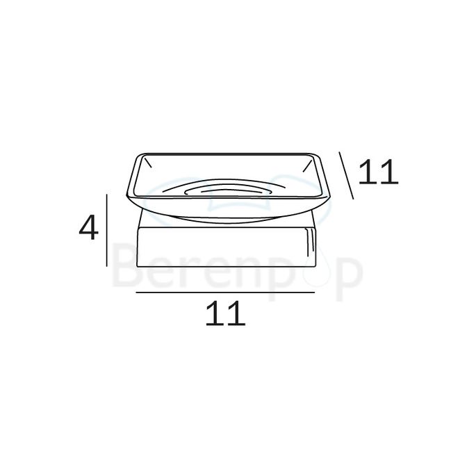 Inda Divo - Mito A2011ZCR21 soap holder satin glass/ chrome