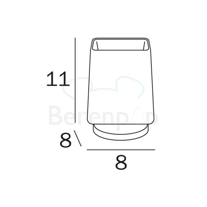 Inda Divo - Mito R1510B002 Becher satiniertes Glas