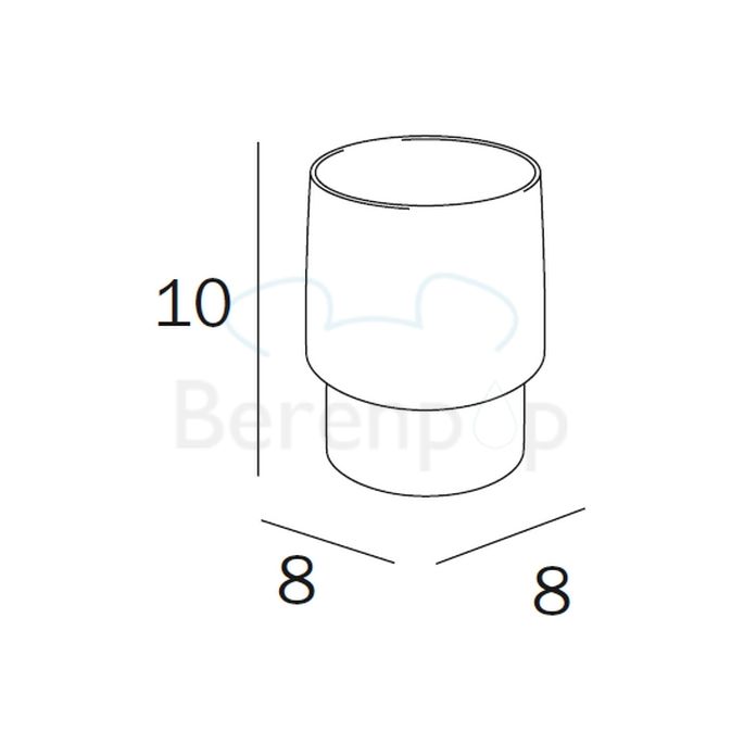 Inda Ego - Divo - Mito - Quadro R00100007 Becher satiniertes Glas