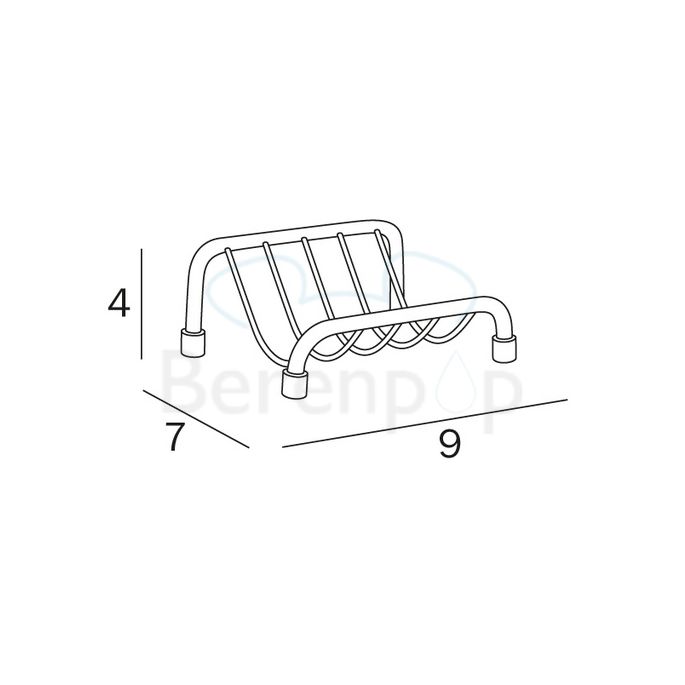Inda Europe - Colorella - Export A05090CR freestanding soap holder chrome