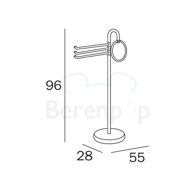 Inda Europa - Colorella A05850CR Handtuchständer chrom