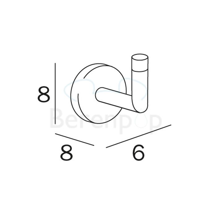 Inda Forum A3620ACR clothes hook chrome