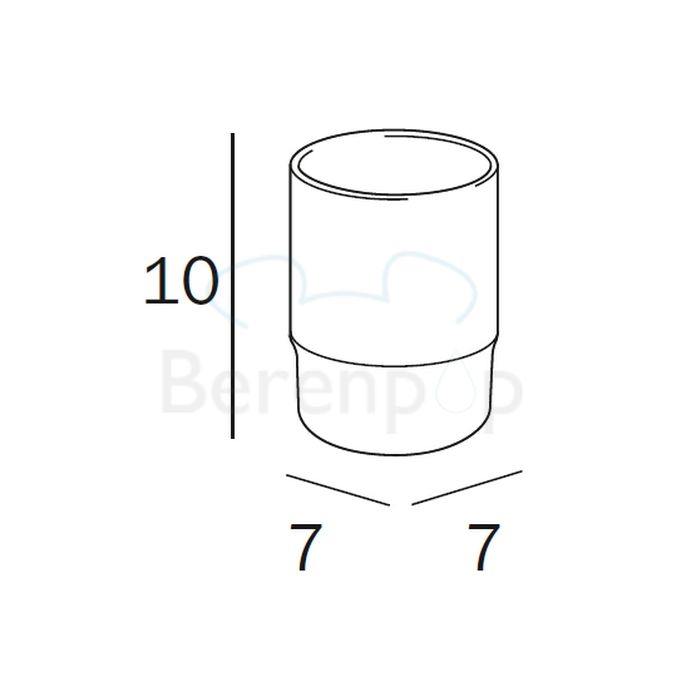 Inda Forum R76100 cup satinized glass