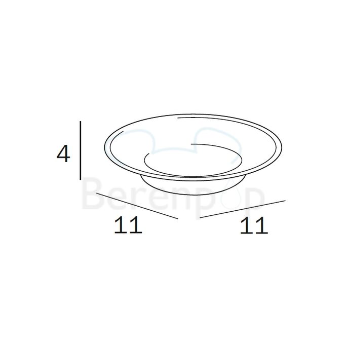 Inda Forum R76110 soap dish satinized glass