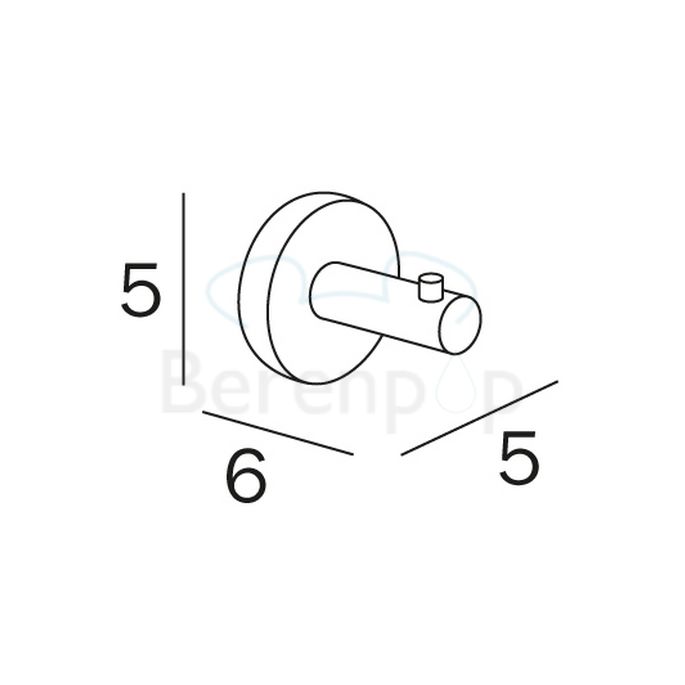 Inda Gealuna A1020ACR clothes hook chrome