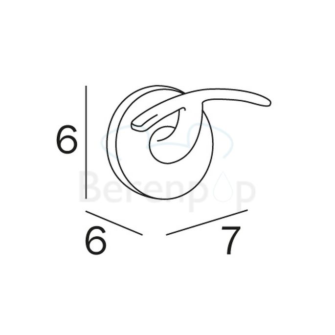 Inda Gealuna A1020CCR clothes hook chrome