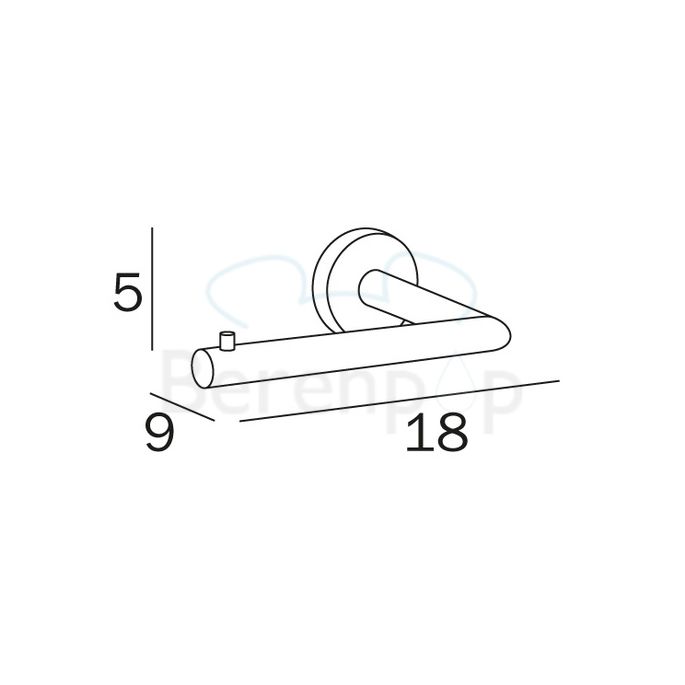 Inda Gealuna A1025ACR toiletrolhouder chroom